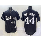 Houston Astros #44 Still Tippin Black AmberGomez Gothic 'Houston Born Barrio Raised' Limited Stitched Jersey