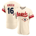 Los Angeles Angels #16 Yusei Kikuchi Player Cream AmberGomez City Connect Limited ELite Home Stitched Jerseys