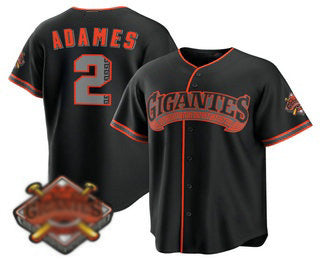 San Francisco Giants #2 Willy Adames Black AmberGomez 2026 Alternate Stadium Stitched Jersey