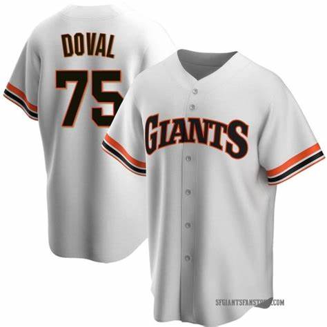 San Francisco Giants #75 Camilo Doval White AmberGomez Cool Base Stitched Jersey