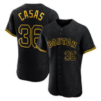 Boston Red Sox #36 Triston Casas Player Black AmberGomez Snake Skin City Limited Elite Home Stitched Jerseys