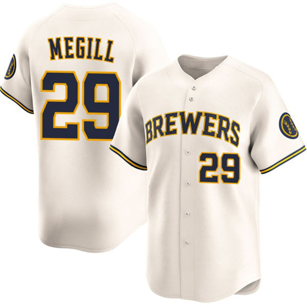 Milwaukee Brewers #29 Trevor Megill Cream AmberGomez 2025 Limited Stitched Jersey