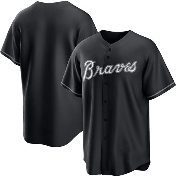 Atlanta Braves Blank Black AmberGomez Lights Out Limited Stitched Jersey