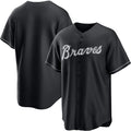 Atlanta Braves Blank Black AmberGomez Lights Out Limited Stitched Jersey