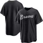Atlanta Braves Blank Black AmberGomez Lights Out Limited Stitched Jersey