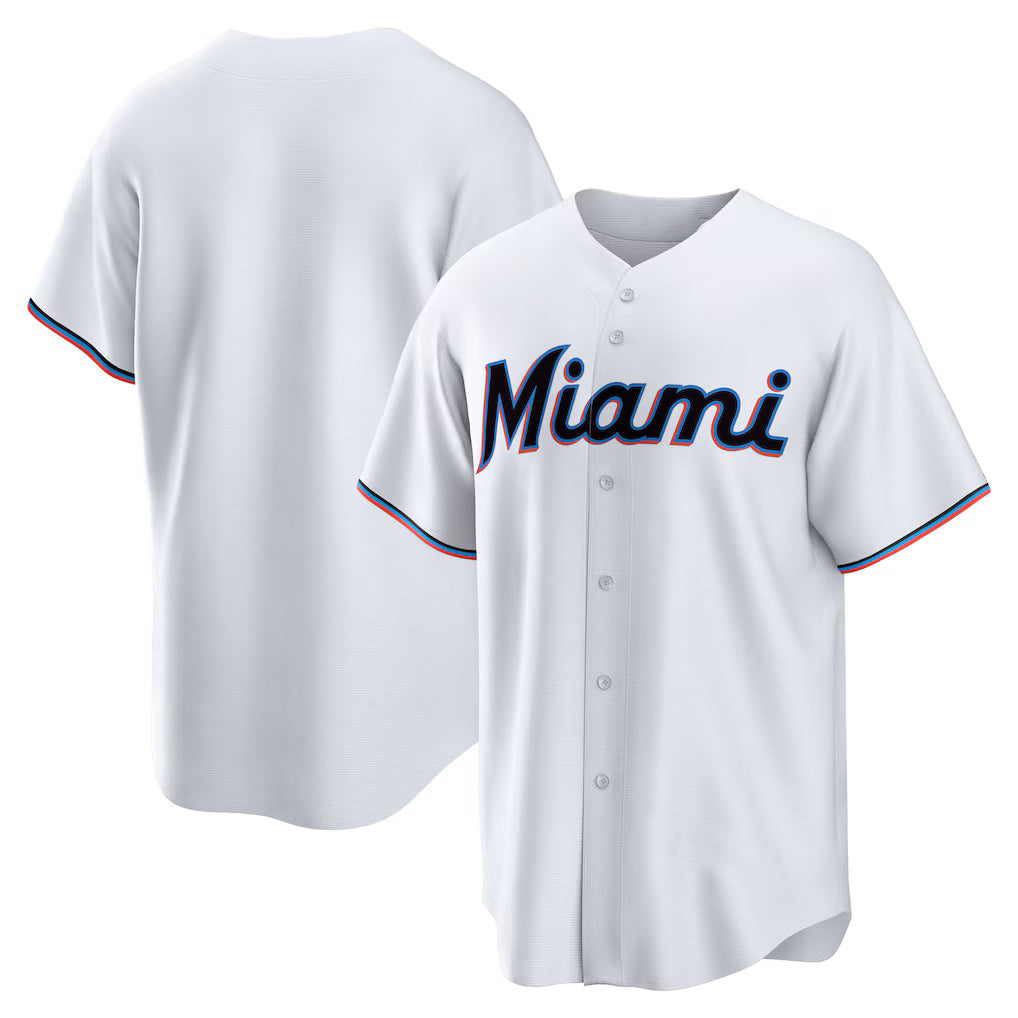 Miami Marlins White AmberGomez Home Replica Team Jersey