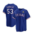 Texas Rangers #53 Adolis Garc¨ªa Royal AmberGomez 2023 World Series Stitched Jersey