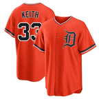 Detroit Tigers #33 Colt Keith Player Orange AmberGomez Home Game Stitched Jerseys