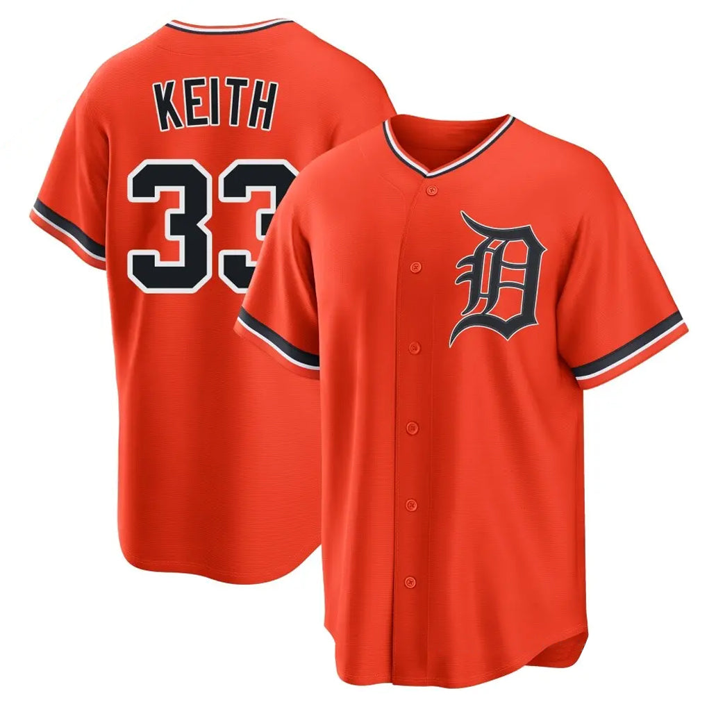 Detroit Tigers #33 Colt Keith Player Orange AmberGomez Home Game Stitched Jerseys