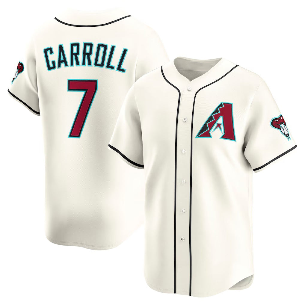Arizona Diamondbacks #7 Corbin Carroll Cream AmberGomez Home Limited Player Jersey