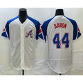 Atlanta Braves #44 Hank Aaron White AmberGomez 2023 City Connect Flex Base Stitched Jersey