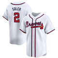 Atlanta Braves #2 Jorge Soler White AmberGomez 2024 Home Limited Stitched Jersey