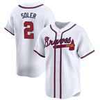 Atlanta Braves #2 Jorge Soler White AmberGomez 2024 Home Limited Stitched Jersey