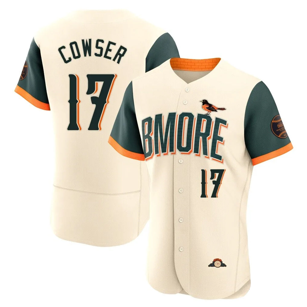 Baltimore Orioles #17 Colton Cowser Player Cream AmberGomez 2026 City Connect Limited Elite Home Game Stitched Jerseys
