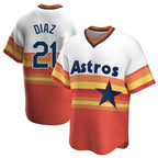 Houston Astros #21 Yainer Diaz Player Rainbow Cooperstown Collection AmberGomez T-shirt Stitched Jerseys