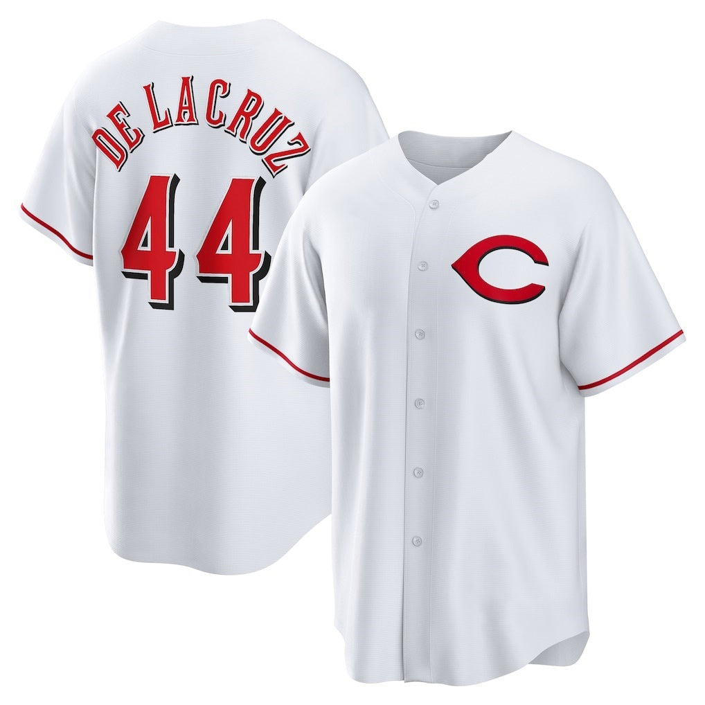Cincinnati Reds #44 Elly De La Cruz White AmberGomez Alternate 2 Replica Jersey