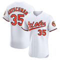 Baltimore Orioles #35 Adley Rutschman White AmberGomez Home Elite Jersey
