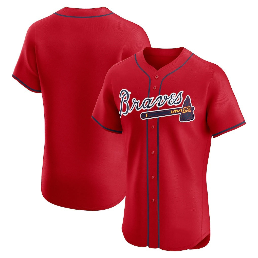 Atlanta Braves Red AmberGomez Alternate Elite Jersey