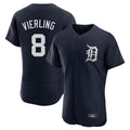 Detroit Tigers #8 Matt Vierling Player Navy AmberGomez Limited Elite Home Stitched Jerseys