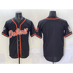 Detroit Tigers Blank Black AmberGomez With Patch Cool Base Stitched Jersey
