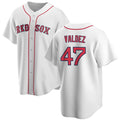 Boston Red Sox #47 Enmanuel Valdez White AmberGomez Cool Base Stitched Jersey