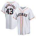 Houston Astros #43 Lance McCullers Jr. White AmberGomez Home Replica Jersey
