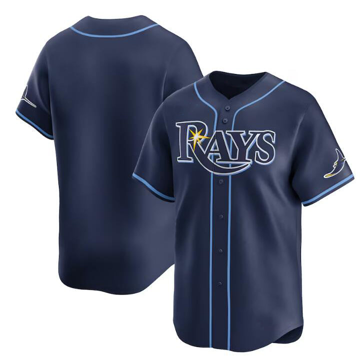 Tampa Bay Rays Blank Navy AmberGomez Away Limited Stitched Jersey