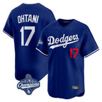 Los Angeles Dodgers #17 Shohei Ohtani Player Royal AmberGomez World Series Meet Limited Home Stitched Jerseys