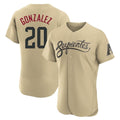 Arizona Diamondbacks #20 Luis Gonzalez Player Tan AmberGomez City Connect Limited Elite Home Game Stitched Jerseys