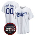 Custom Los Angeles Dodgers ACTIVE PLAYER White AmberGomez 2025 World Tour Tokyo Series Home Stitched Jersey