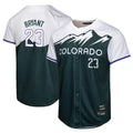 Colorado Rockies #23 Kris Bryant Player Green AmberGomez City Connect Limited Home Game Stitched Jerseys