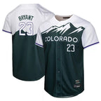 Colorado Rockies #23 Kris Bryant Player Green AmberGomez City Connect Limited Home Game Stitched Jerseys