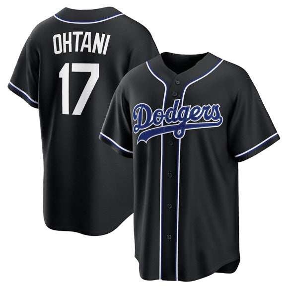 Los Angeles Dodgers #17 Shohei Ohtani 2026 Black AmberGomez Out Stitched Jersey