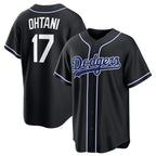 Los Angeles Dodgers #17 Shohei Ohtani 2026 Black AmberGomez Out Stitched Jersey