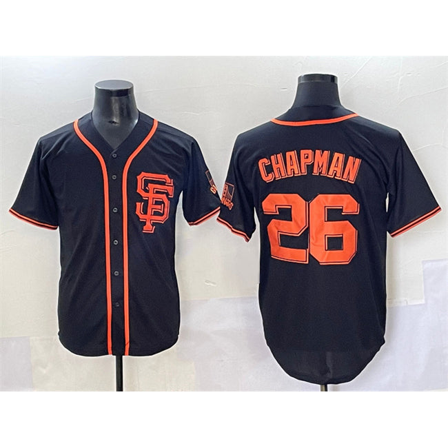 San Francisco Giants #26 Matt Chapman Black AmberGomez Cool Base Stitched Jersey