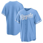 Kansas City Royals Light Blue AmberGomez Alternate Replica Team Logo Jersey