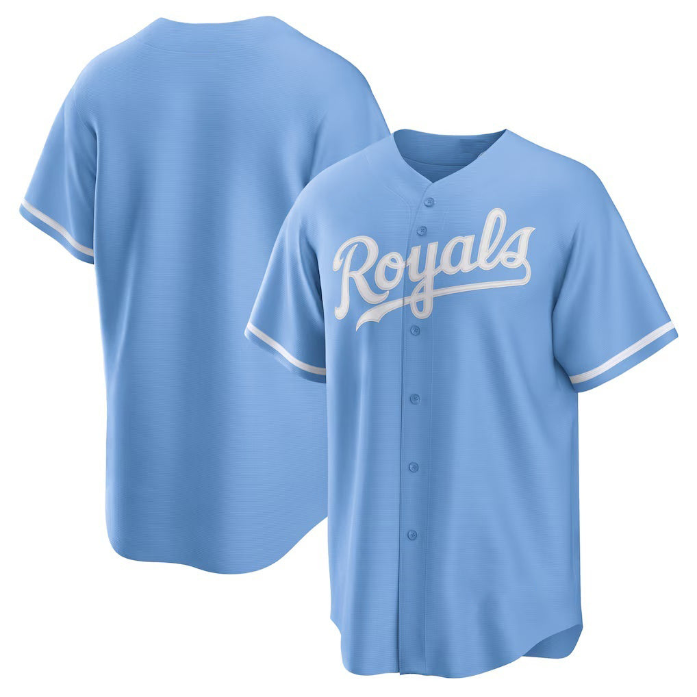 Kansas City Royals Light Blue AmberGomez Alternate Replica Team Logo Jersey