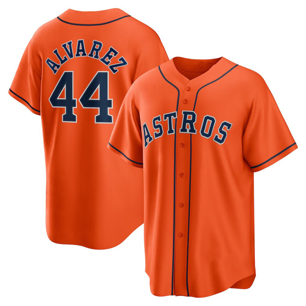 Houston Astros #44 Yordan ¨¢lvarez Orange AmberGomez Alternate Replica Player Jersey