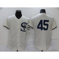 Chicago White Sox #45 Michael Jordan 2021 Cream Navy AmberGomez Field of Dreams Flex Base Stitched Jersey
