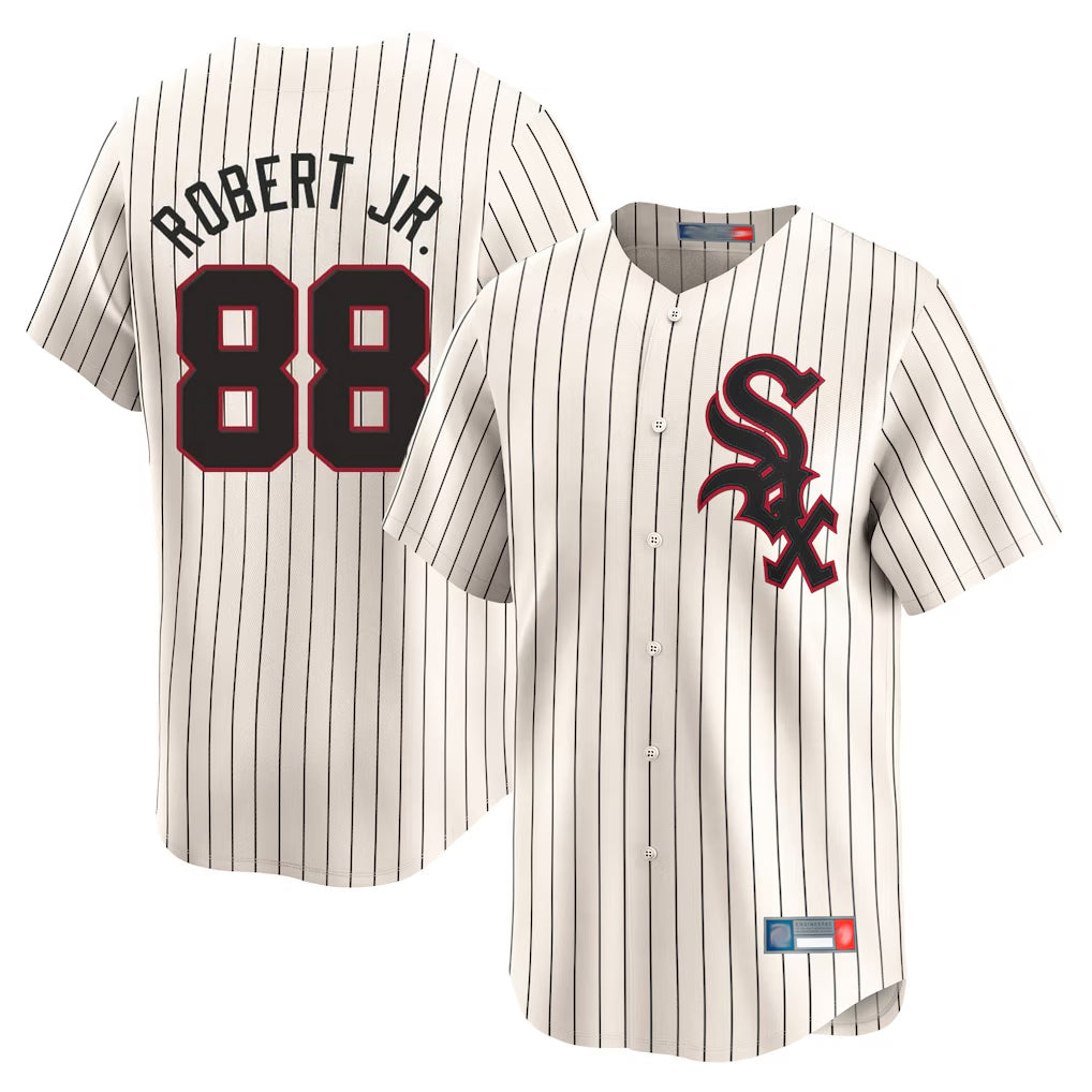 Chicago White Sox #88 Luis Robert Jr Player Cream AmberGomez Cooperstown Collection Limited Home Stitched Jerseys