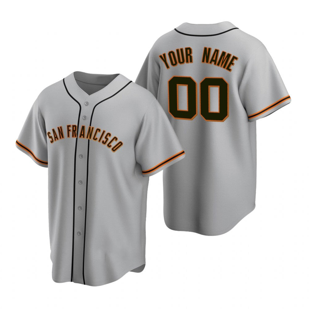 Custom San Francisco Giants Gray AmberGomez Stitched Cool Base Road Jersey