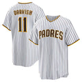San Diego Padres #11 Yu Darvish White AmberGomez Home Replica Player Jersey