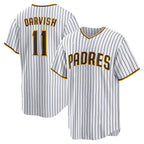 San Diego Padres #11 Yu Darvish White AmberGomez Home Replica Player Jersey