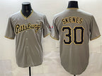 Pittsburgh Pirates #30 Paul Skenes Gray AmberGomez Limited Stitched Jersey