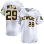 Milwaukee Brewers #29 Trevor Megill White AmberGomez Alternate Limited Stitched Jersey