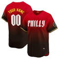 Custom Philadelphia Phillies Active Player Red AmberGomez 2024 City Connect Limited Stitched Jersey