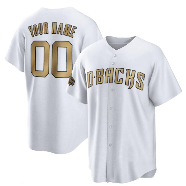 Custom Arizona Diamondbacks Active Player White AmberGomez 2022 All-Star Cool Base Stitched Jersey