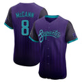 Arizona Diamondbacks #8 James McCann Player Purple AmberGomez City Connect Limited Elite Home Game Stitched Jerseys