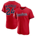Cleveland Guardians #24 Triston McKenzie Player Red AmberGomez Limited Elite Home Stitched Jerseys