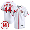 Cincinnati Reds #44 Elly De La Cruz Player White AmberGomez Vapor Premier Limited Home Stitched Jerseys
